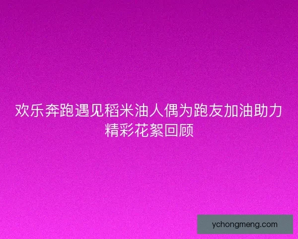 欢乐奔跑遇见稻米油人偶为跑友加油助力精彩花絮回顾 欢乐奔跑遇见稻米油人偶为跑友加油助力精彩花絮回顾